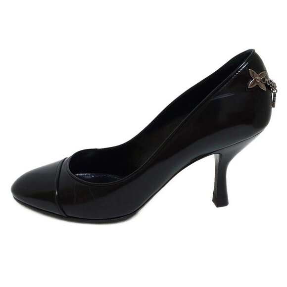 LOUIS VUITTON - Black Women's Pumps Leather 182-081325 - Picture 1 of 6